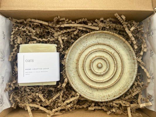 Handcrafted Soap & Ceramic Dish Gift Box